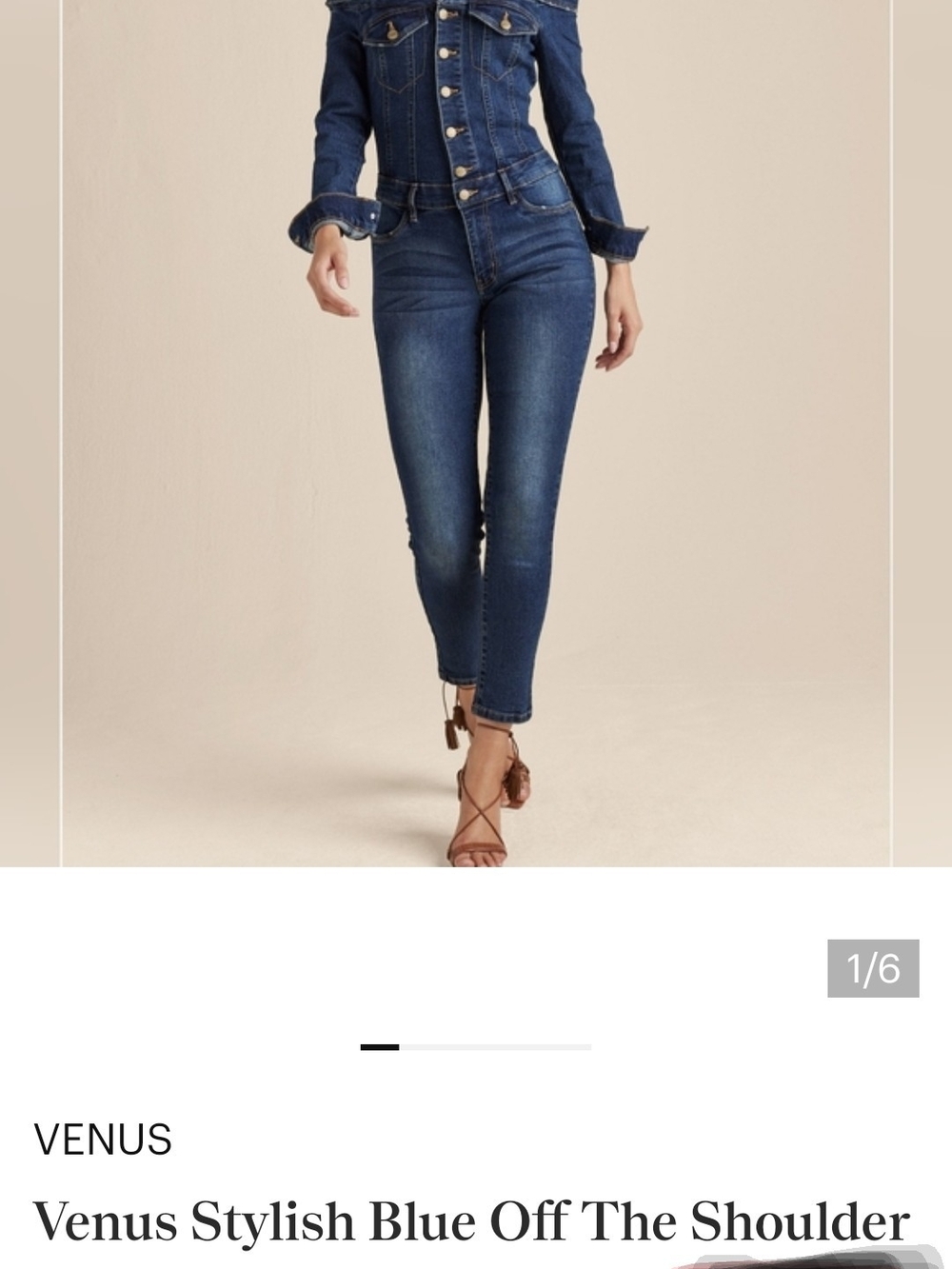 VENUS Dark Blue High-Rise Ankle Skinny Jeans